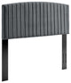 Rebecca Performance Velvet Full / Queen Headboard Charcoal