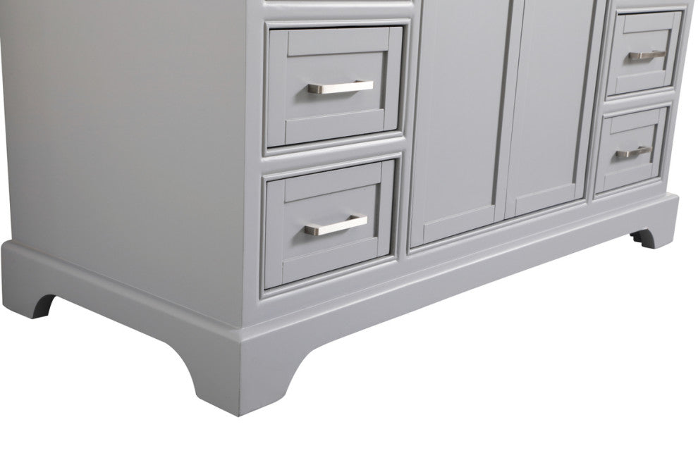 Amber Single Bathroom Vanity, Blue, Light Grey, 48"