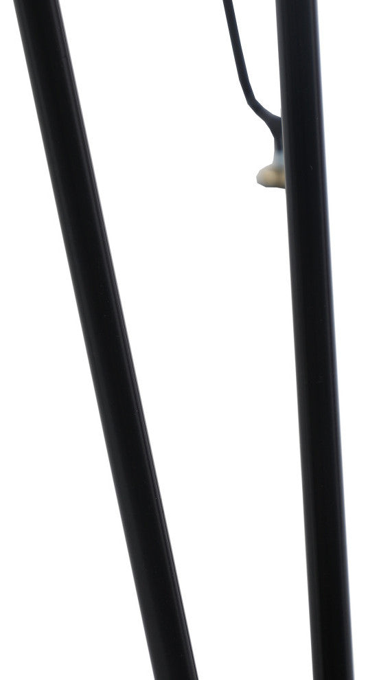 Elmwood 47" Coffee Table Rectangular MDF Tabletop, Black Iron, Natural