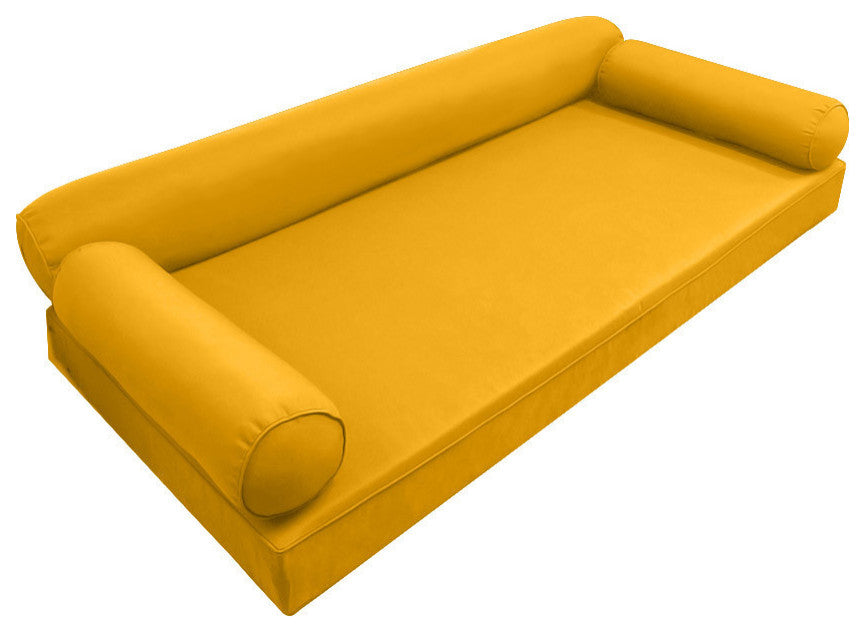 Style6 Twin-XL Pipe Trim Outdoor Mattress Bolster Slip Cover COMPLETE SET AD108