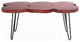 Benzara UPT-266379 Wood Coffee Table, Quatrefoil Top, Iron Hairpin Legs, Black
