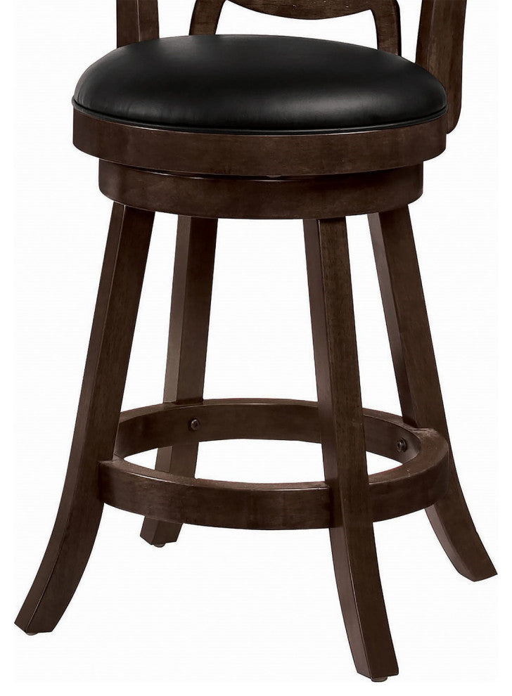 Set of 2 Counter Stools, Espresso and Black