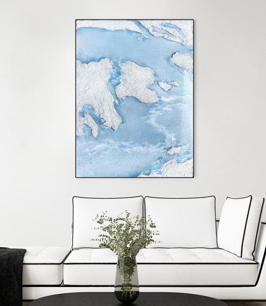 "Purple Wave" Framed Canvas by Giant Art 30"x40"