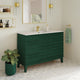 Cascade 48" Freestanding Bathroom Vanity, Green Oak With Sink Top