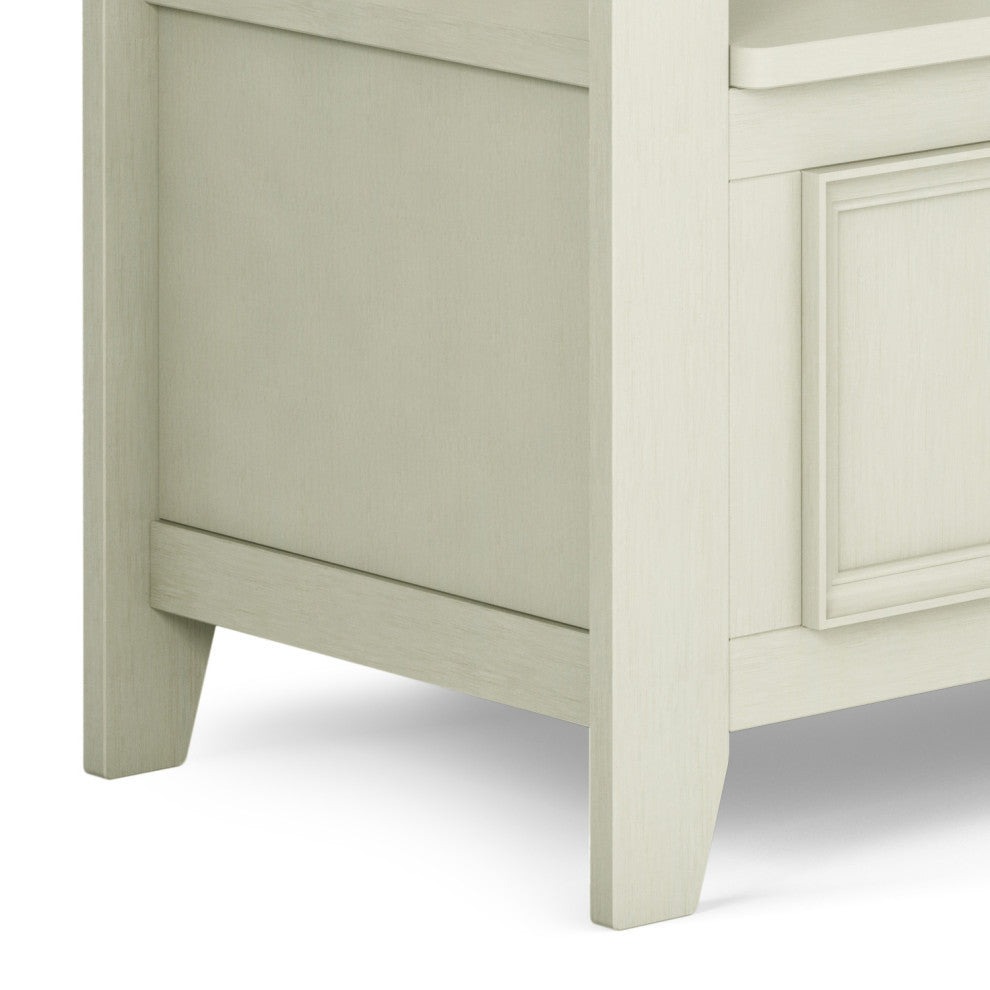 Amherst Entryway Storage Bench, Antique White