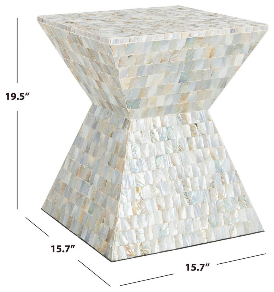Safavieh Aquamarine Square Mosaic Stool