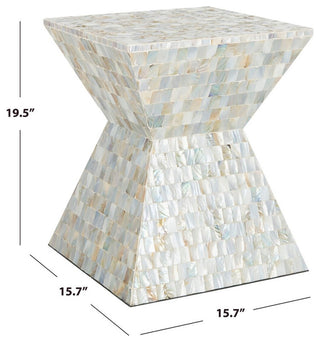 Safavieh Aquamarine Square Mosaic Stool