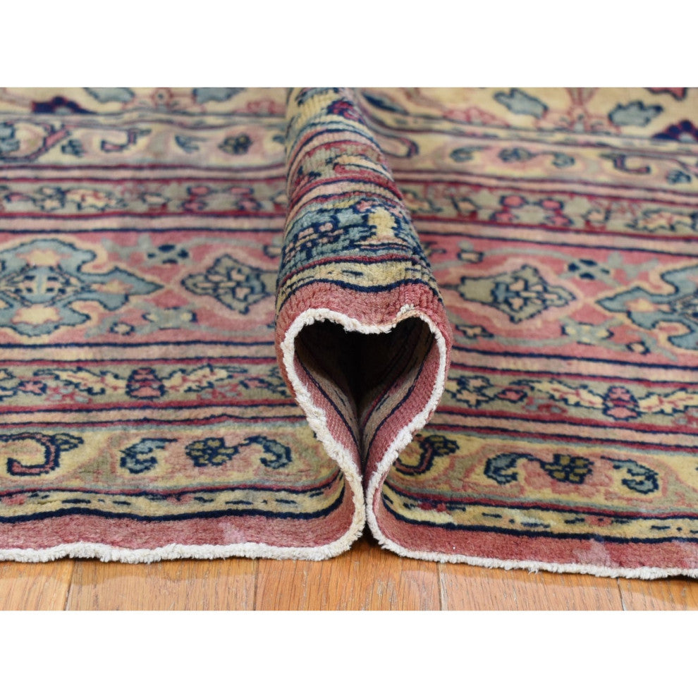 Beige Antique Turkish Sivas Mint Condition Clean and Soft Wool Rug 7'7" x 12'7"