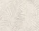 Floral Textured Wallpaper, Palm Tree Leaves, 374113, Beige Cream Gray, 1 Roll