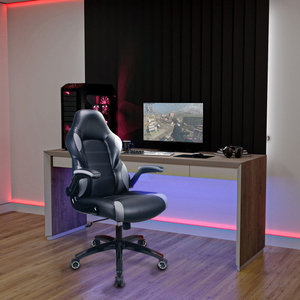 Playr Faux Leather Ergonomic Gaming Chair, Raynor Gaming, Gray