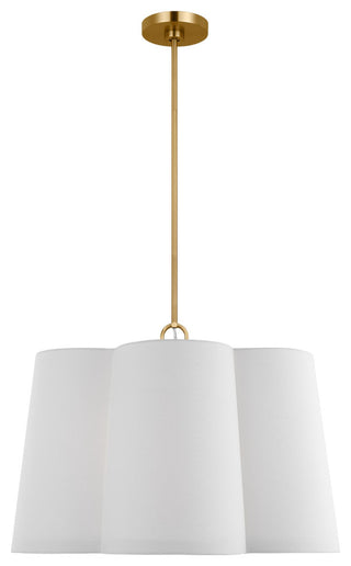 Bronte 4-Light Indoor Large Hanging Shade Ceiling Light, Burnished Brass Gold