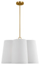 Bronte 4-Light Indoor Large Hanging Shade Ceiling Light, Burnished Brass Gold