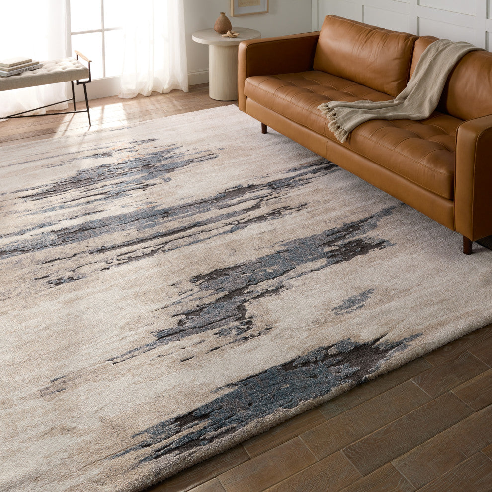 Jaipur Living Yushan Abstract White/ Blue Area Rug 8'X10'