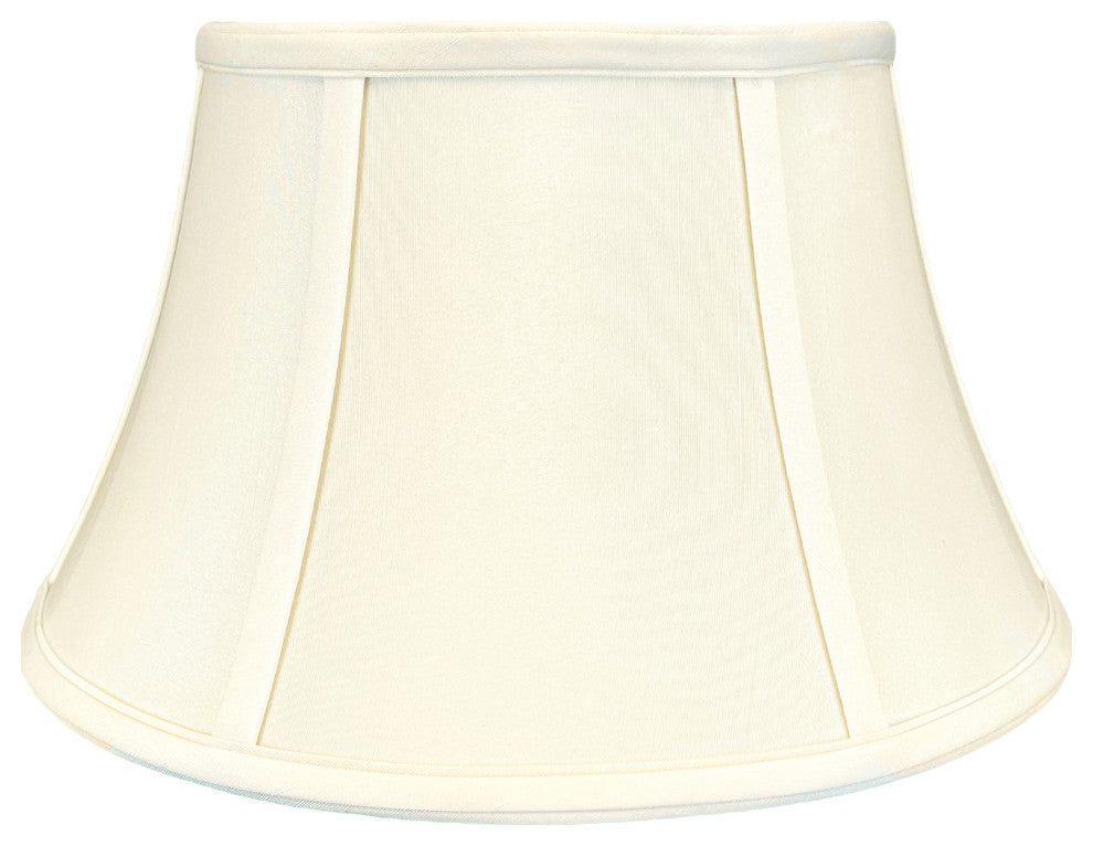 Royal Designs Shallow Drum Bell Bouillotte Lamp Shade, Eggshell, 13x19x11.25, Si