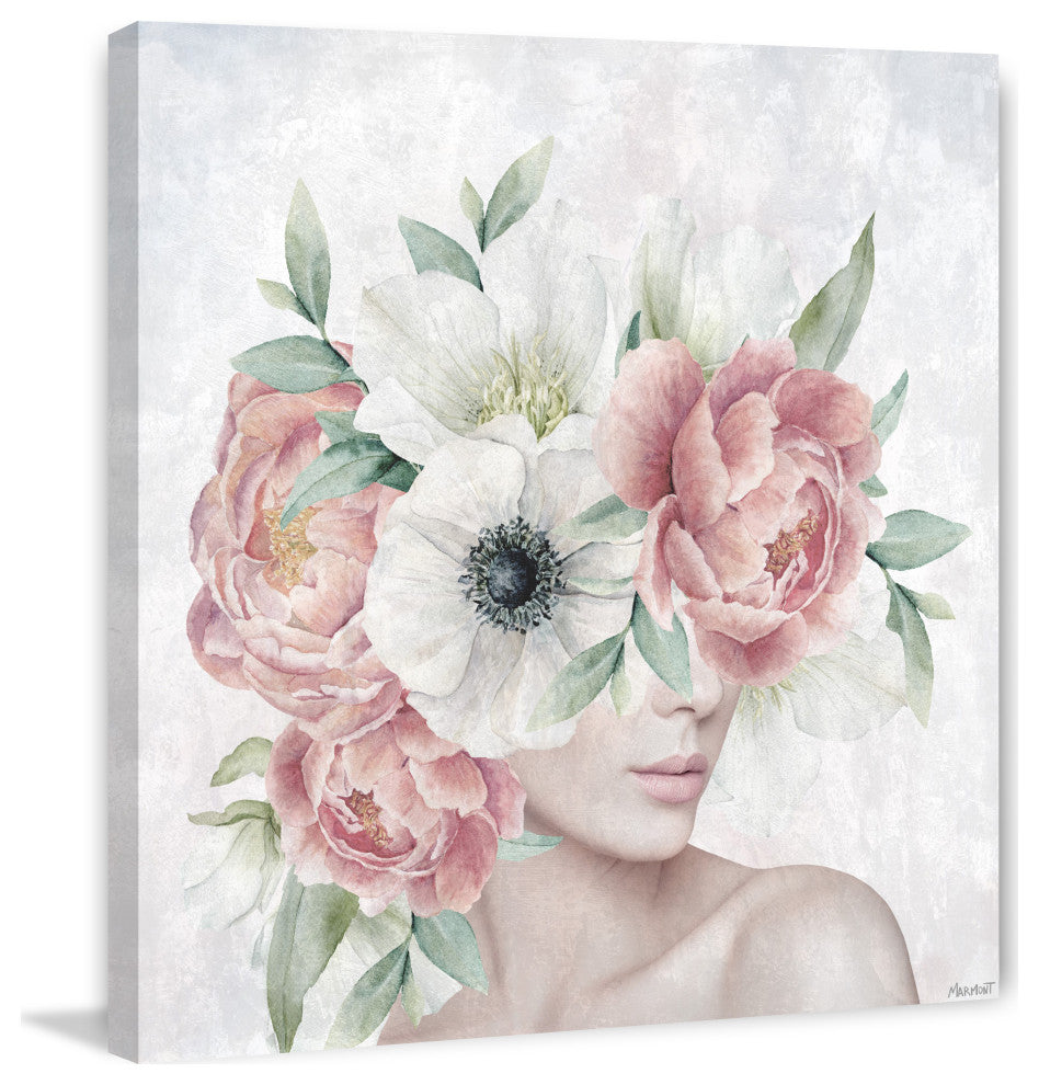 "Dazzling Peonies" Painting Print on Wrapped Canvas, 24x24