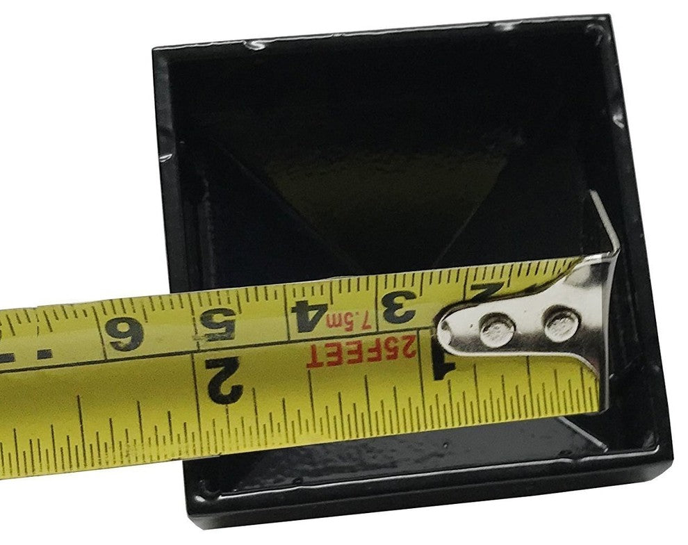 2"x2" Aluminium Pyramid Post Cap for Metal Posts, Pressure Fit, Black (DHPPC20)