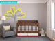 Beautiful Tree Fabric Wall Decal, Tree Wall Decor, Yellow