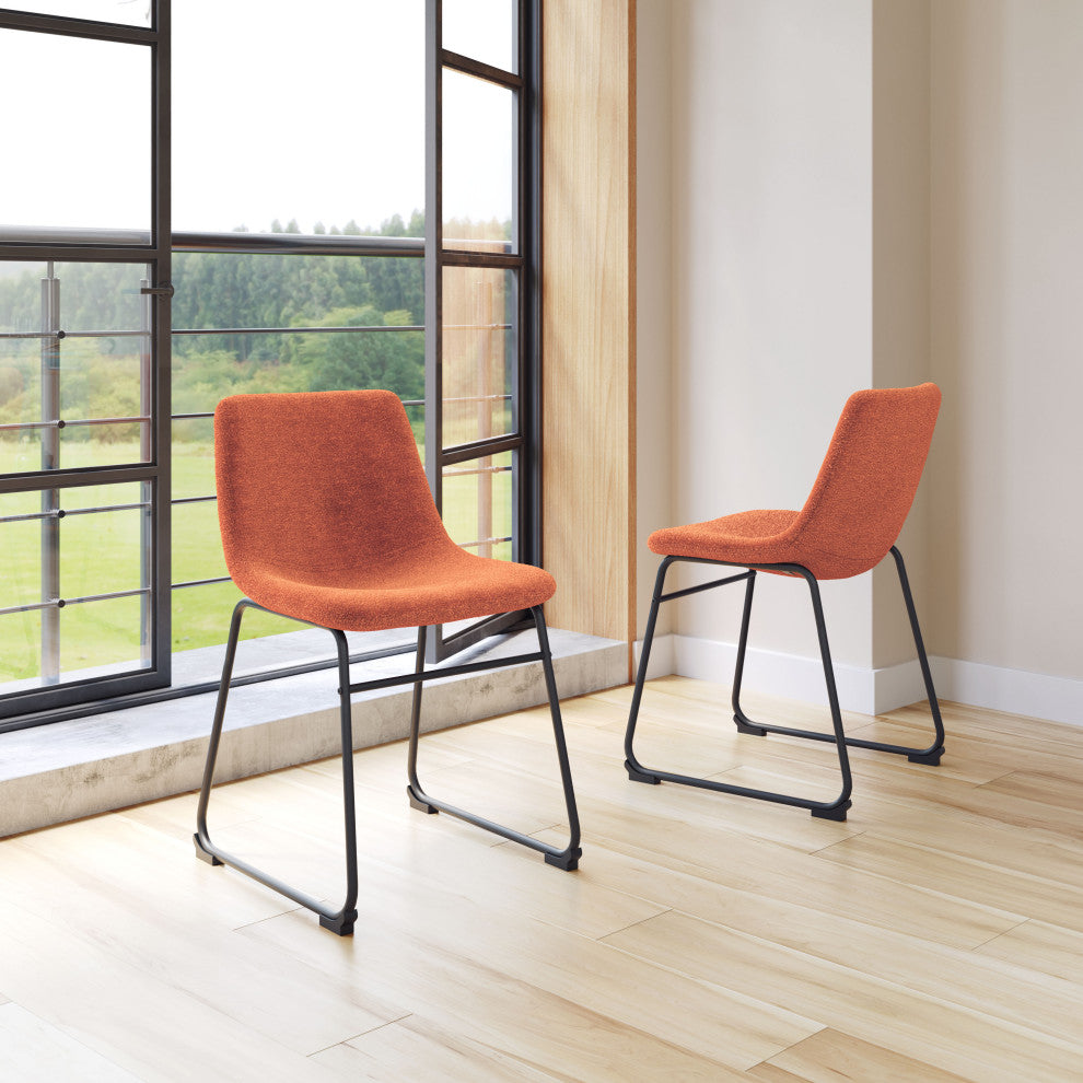 Smart Dining Chair, Set of 2 Burnt Orange