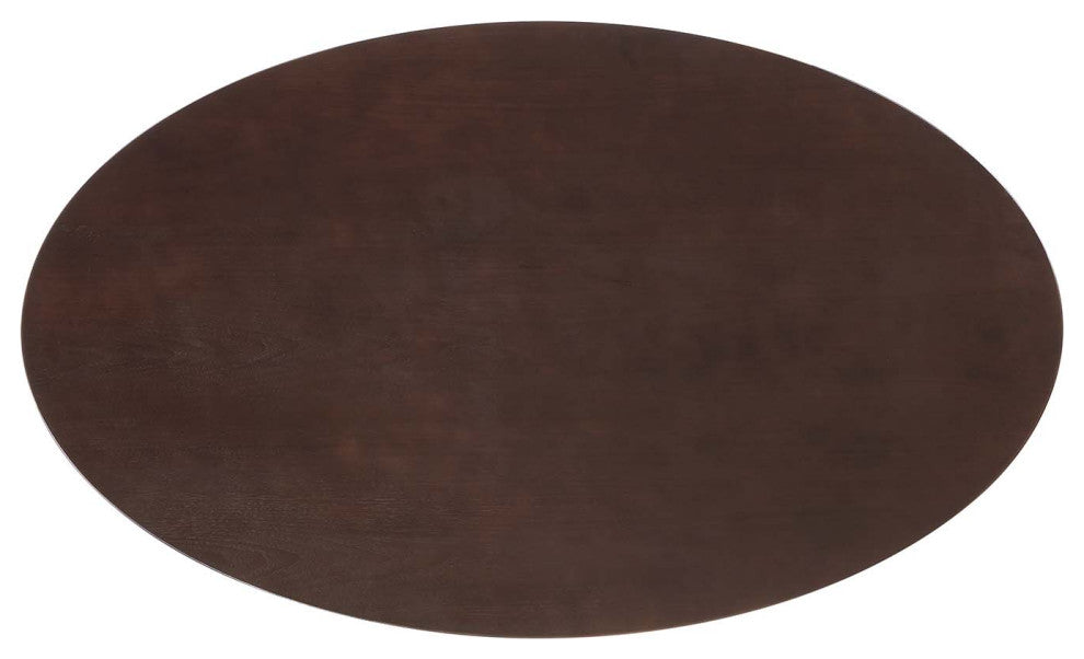 Lippa 60" Wood Oval Dining Table, Black Cherry Walnut