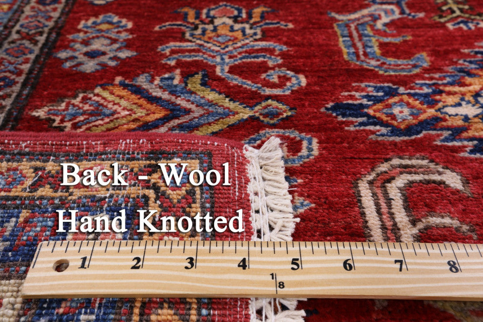 5' 0" X 6' 4" Super Kazak Handmade Wool Rug Q7502