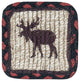 Moose/Pinecone Wicker Weave Coaster 5"x5"