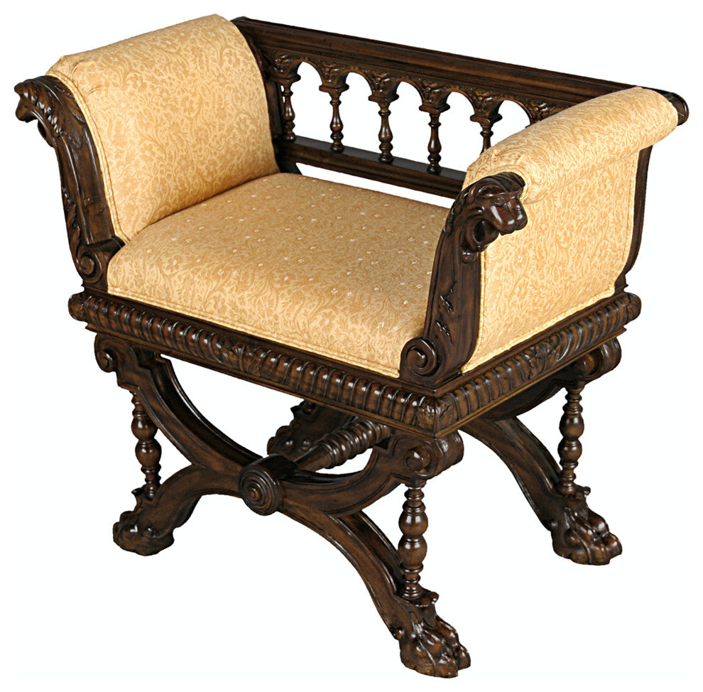 Double Griffin Colonnade Bench
