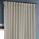 Faux Linen Extra Wide Room Darkening Curtain Single Panel, Birch, 100"x84"