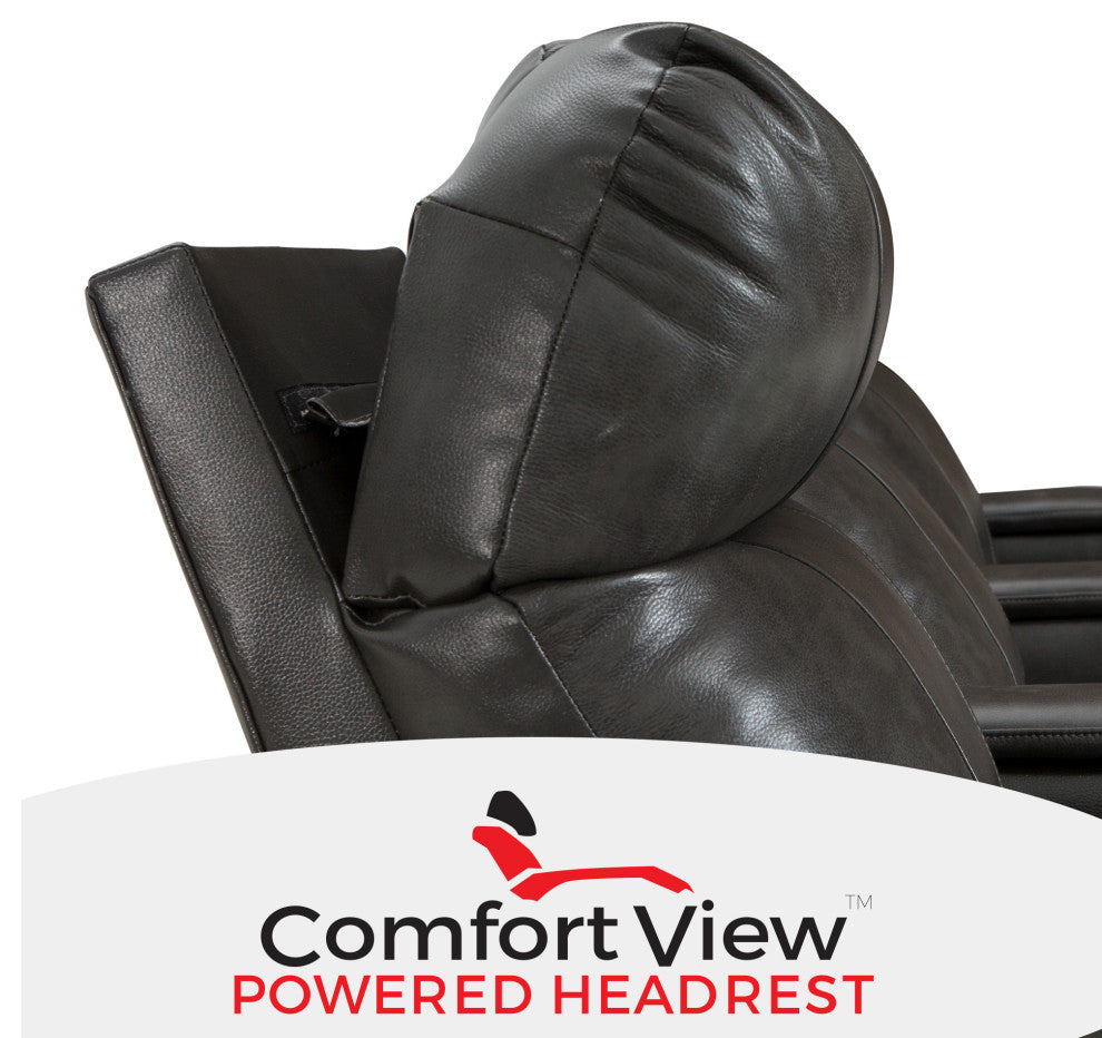 Seatcraft Monterey Home Theater Seating, Dark Gray, Row of 4 With Loveseat