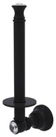 Carolina Crystal Upright Toilet Paper Holder, Matte Black