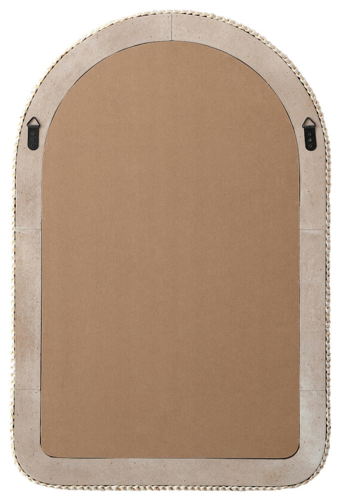 Elegant Lighting MR4G2436 Marlowe 24"W x 36"H Arched Flat Medium - Linen White