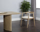 Jeremy Dining Armchair, Weathered Oak, Dove Cream