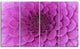 Large Purple Flower and Petals, Floral Canvas Art Print, 48"x28", 4 Panels