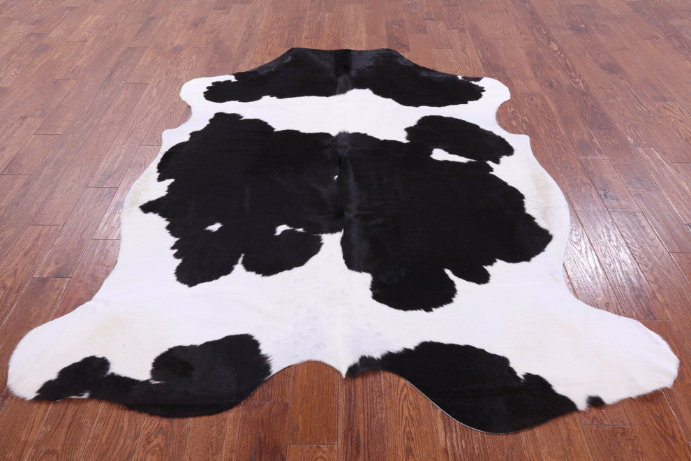 Black and White Natural Cowhide Rug 7' 3" X 6' 4" C1523