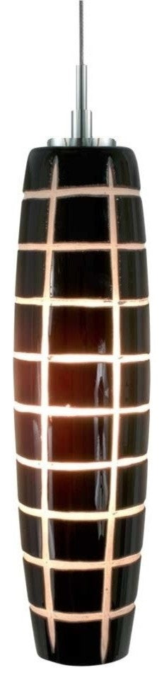 Light Low Voltage Pendant And Canopy Kit, Dense Circles Bronze, Grooves Chrome