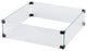 EvFires 23" Square Fire Pit Flame Guard With Black Clips