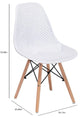 Mid-Century Modern DSW Hollow Back Design Plastic Shell Armless Side Chair