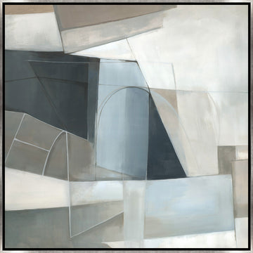 30x30 Gio I, Framed Artwork, Silver