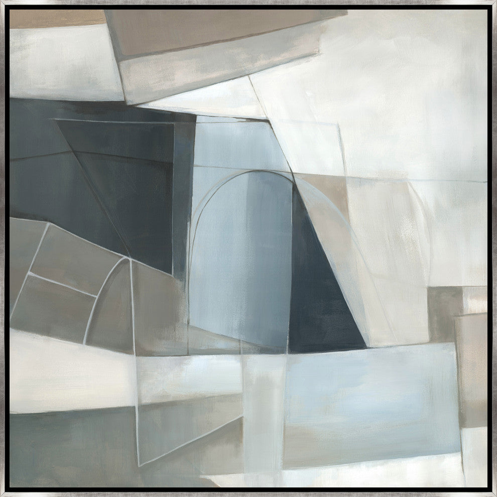 30x30 Gio I, Framed Artwork, Silver