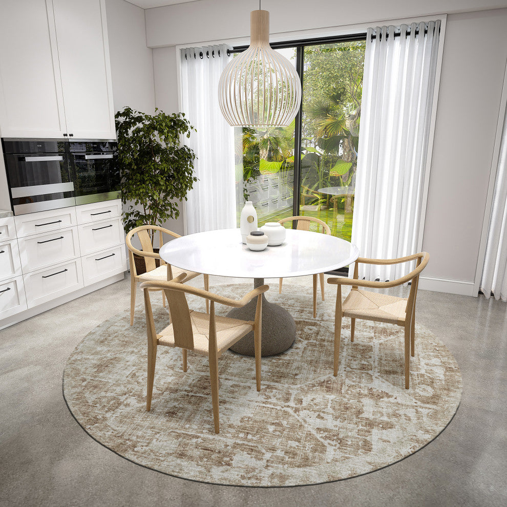 Aberdeen AB2 Driftwood 8' x 8' Round Rug