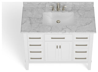 Fairmont Bathroom Vanity, Single Sink, 42", White, Freestanding