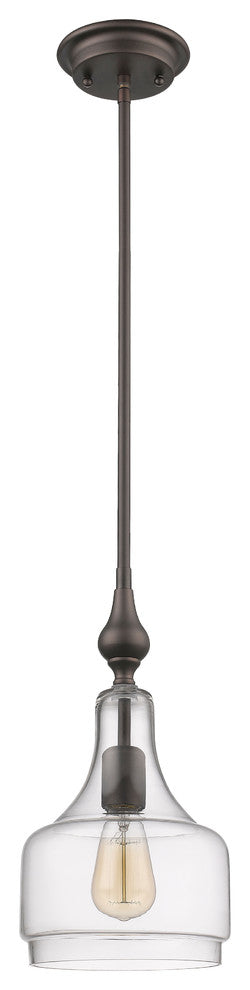 Layla 1-Light Rubbed Bronze Ceiling Mini Pendant 8"