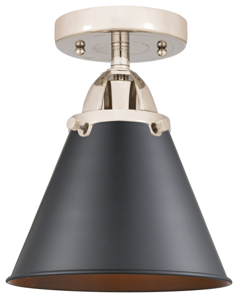 Innovations 288-1C-PN-M13-BK-LED 1 Light Semi-Flush Mount, Polished Nickel