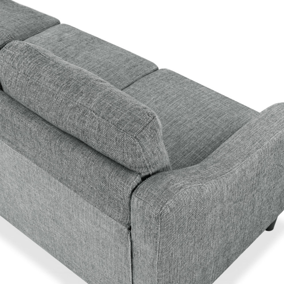 Safavieh Couture Nathaniel Tufted 3 Seater Sofa, Grey