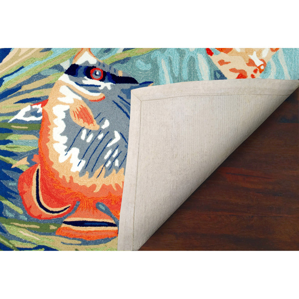 Ravella Tropical Fish Indoor/Outdoor Rug, Ocean, 8'3"x11'6"