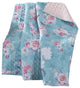 Greenland Home Fashions Avril Throw Blanket 50x60-inch Turquoise Blue