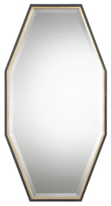 Uttermost Savion Contemporary PU MDF Glass Decorative Mirror in Gold/Espresso