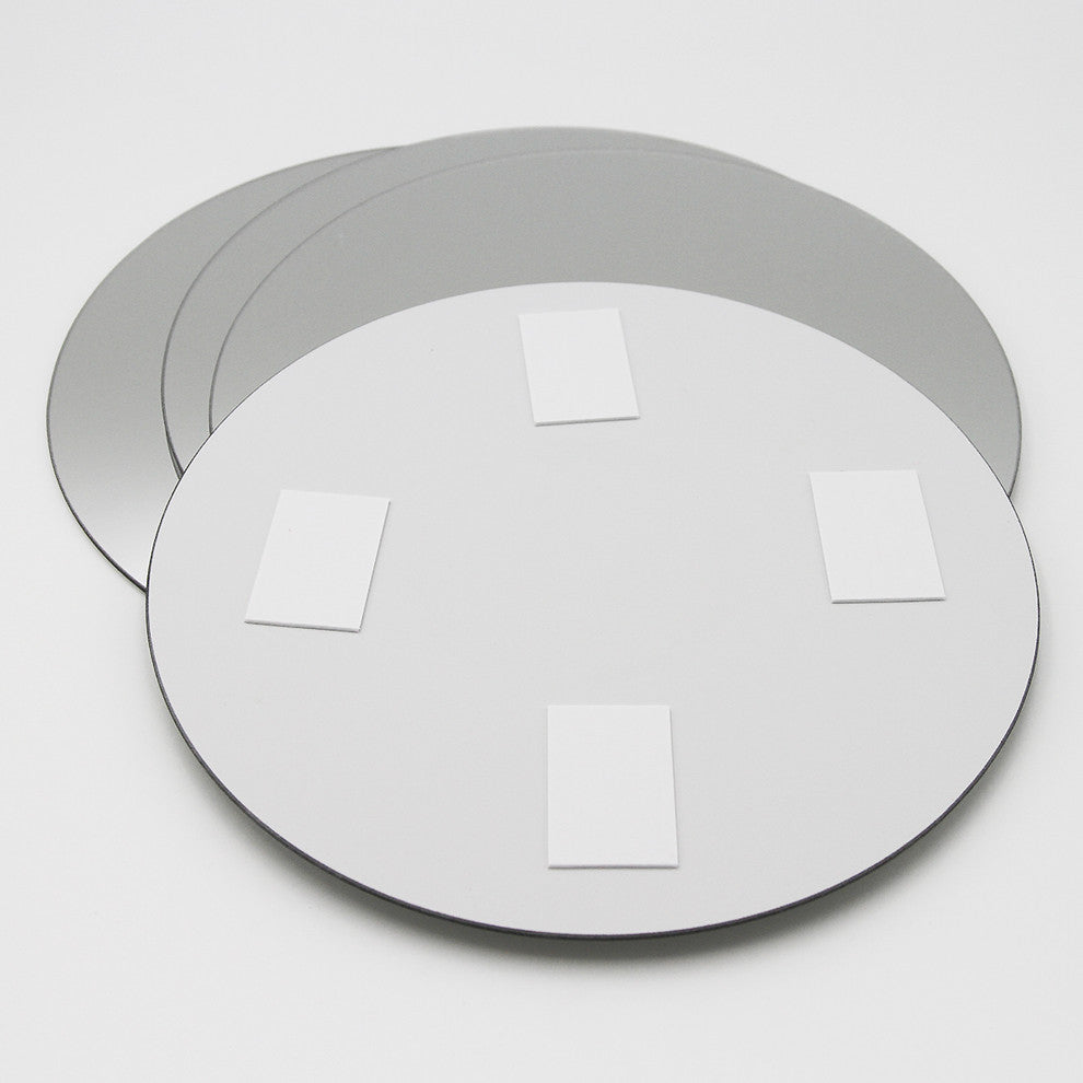 Small Decorative Wall Self Adhesive Shaped Mirrors, Set of 4, Round