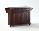 Cambridge Solid Granite Top Kitchen Island, Vintage Mahogany Finish