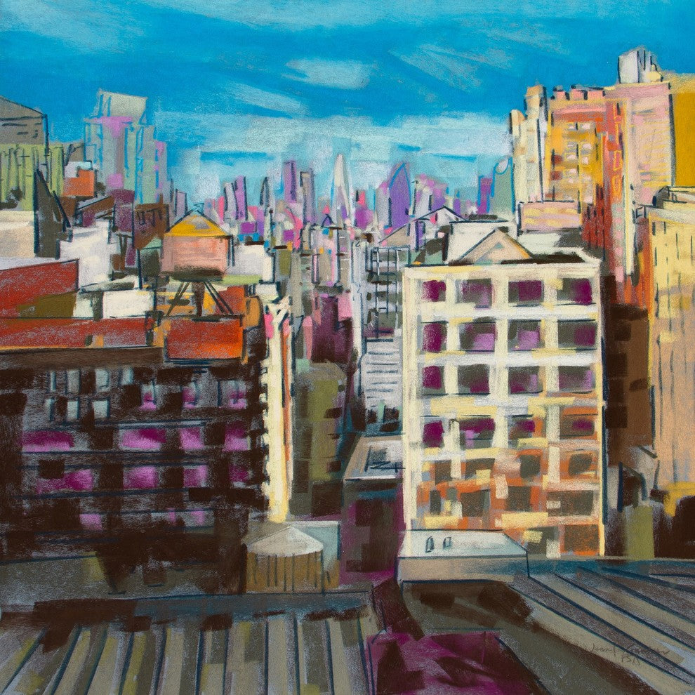 "Towards the Freedom Tower" Painting Print on Wrapped Canvas, 18x18