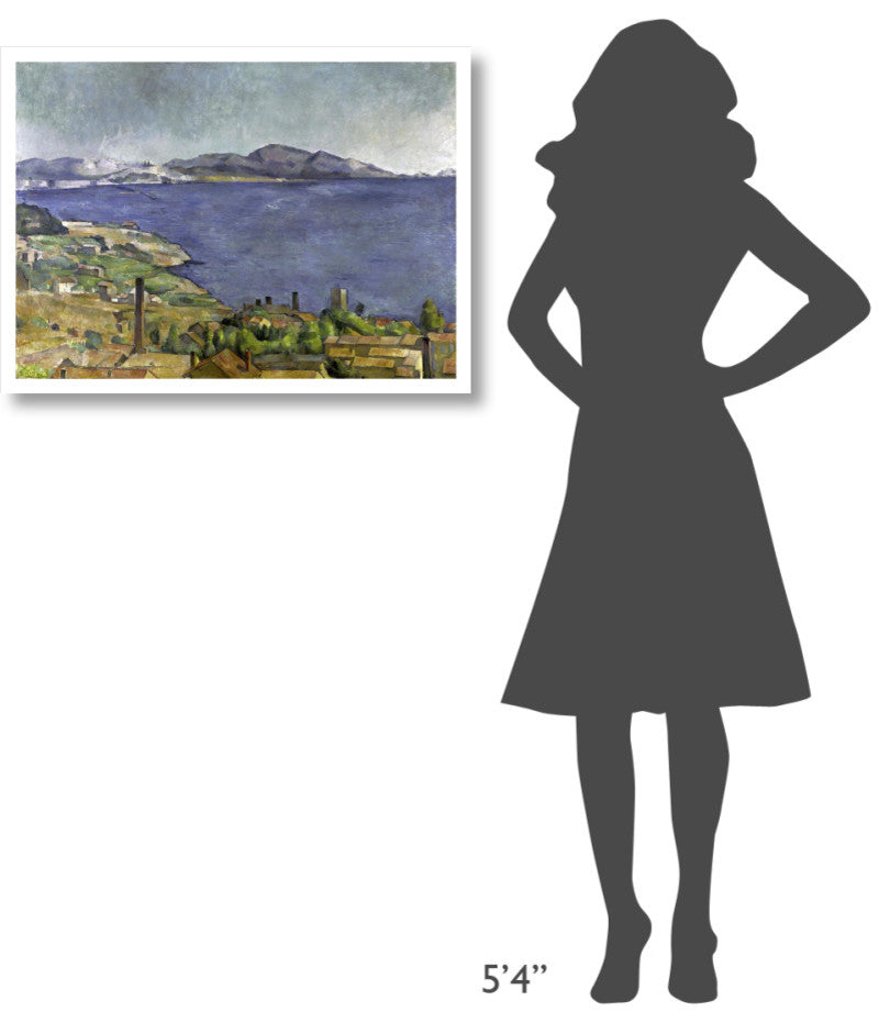 "The Gulf of Marseilles" Digital Paper Print by Paul Cezanne, 32"x24"